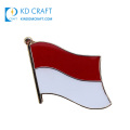 Free sample bulk cheap metal silver plated country flag enamel epoxy custom indonesia lapel pin for sale